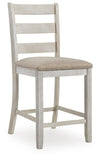 Skempton Counter Height Bar Stool - White/Light Brown