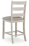Skempton Counter Height Bar Stool - White/Light Brown
