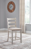 Skempton Counter Height Bar Stool - White/Light Brown