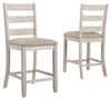 Skempton Counter Height Bar Stool - White/Light Brown