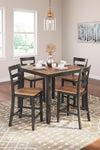 Gesthaven Counter Height Dining Table and 4 Barstools (Set of 5) - Natural/Brown