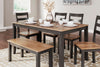 Gesthaven Dining Table with 4 Chairs and Bench (Set of 6) - Natural/Brown
