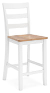 Gesthaven Counter Height Dining Table and 4 Barstools (Set of 5) - Natural/White