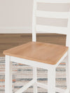 Gesthaven Counter Height Barstool - Natural/White