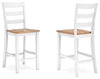 Gesthaven Counter Height Barstool - Natural/White