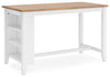 Gesthaven Counter Height Dining Table - Natural/White
