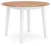 Gesthaven Dining Drop Leaf Table - Natural/White