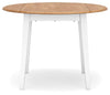 Gesthaven Dining Drop Leaf Table - Natural/White