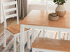Gesthaven Dining Table with 4 Chairs and Bench (Set of 6) - Natural/White