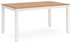 Gesthaven Dining Table with 4 Chairs and Bench (Set of 6) - Natural/White