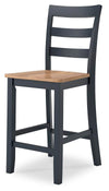 Gesthaven Counter Height Barstool - Natural/Blue