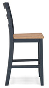 Gesthaven Counter Height Barstool - Natural/Blue