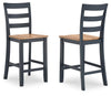 Gesthaven Counter Height Barstool - Natural/Blue