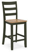 Gesthaven Counter Height Barstool - Natural/Green