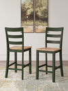 Gesthaven Counter Height Barstool - Natural/Green