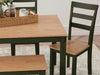 Gesthaven Dining Table with 4 Chairs and Bench (Set of 6) - Natural/Green