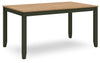 Gesthaven Dining Table with 4 Chairs and Bench (Set of 6) - Natural/Green
