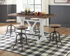 Valebeck Counter Height Dining Table - White/Brown (D546-13)