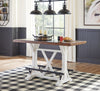 Valebeck Counter Height Dining Table - White/Brown (D546-13)