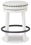 Valebeck Counter Height Stool - White/Black