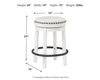 Valebeck Counter Height Stool - White/Black