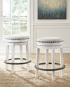 Valebeck Counter Height Stool - White/Black