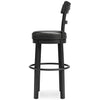 Valebeck Bar Height Bar Stool - Black