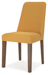 Lyncott Dining Chair - Mustard/Brown