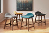 Lyncott Counter Height Bar Stool - Blue/Brown