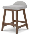 Lyncott Counter Height Bar Stool - Light Gray/Brown