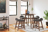 Lyncott Counter Height Bar Stool - Charcoal/Brown