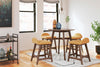 Lyncott Counter Height Bar Stool - Mustard/Brown