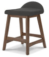 Lyncott Counter Height Bar Stool - Charcoal/Brown