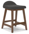 Lyncott Counter Height Bar Stool - Charcoal/Brown