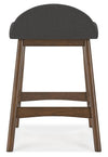 Lyncott Counter Height Bar Stool - Charcoal/Brown