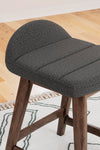 Lyncott Counter Height Bar Stool - Charcoal/Brown