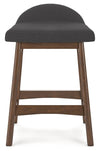 Lyncott Counter Height Bar Stool - Charcoal/Brown