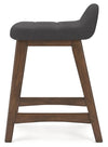 Lyncott Counter Height Bar Stool - Charcoal/Brown