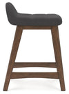 Lyncott Counter Height Bar Stool - Charcoal/Brown