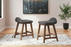 Lyncott Counter Height Bar Stool - Charcoal/Brown