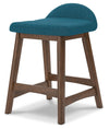 Lyncott Counter Height Bar Stool - Blue/Brown