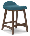 Lyncott Counter Height Bar Stool - Blue/Brown