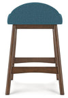 Lyncott Counter Height Bar Stool - Blue/Brown