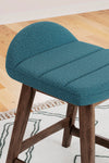 Lyncott Counter Height Bar Stool - Blue/Brown