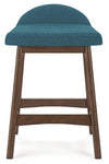 Lyncott Counter Height Bar Stool - Blue/Brown
