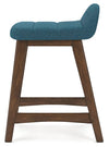 Lyncott Counter Height Bar Stool - Blue/Brown