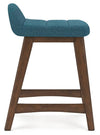 Lyncott Counter Height Bar Stool - Blue/Brown