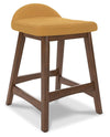 Lyncott Counter Height Bar Stool - Mustard/Brown