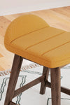 Lyncott Counter Height Bar Stool - Mustard/Brown