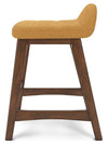 Lyncott Counter Height Bar Stool - Mustard/Brown